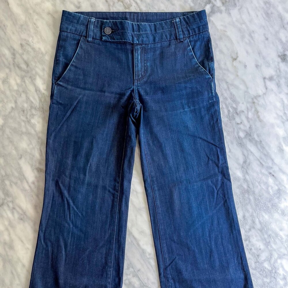 Tory Burch Wide-Leg Black Jeans, Size 25